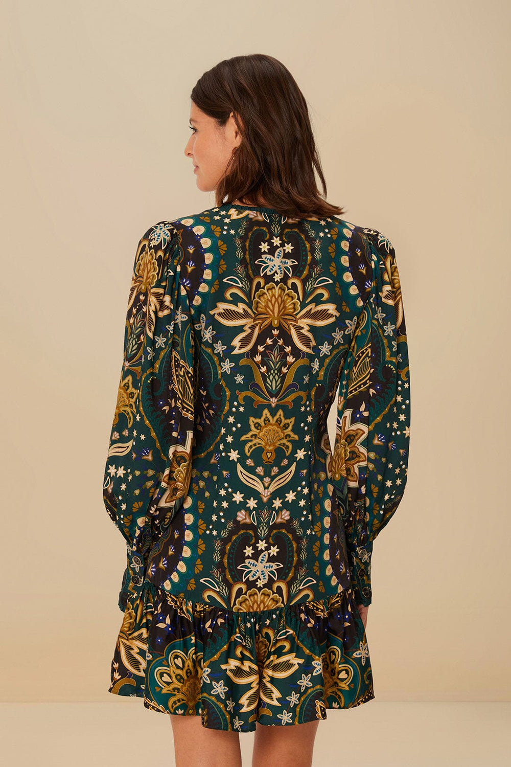 Black Jaipur LENZING™ ECOVERO™ Viscose Mini Dress – FARM Rio