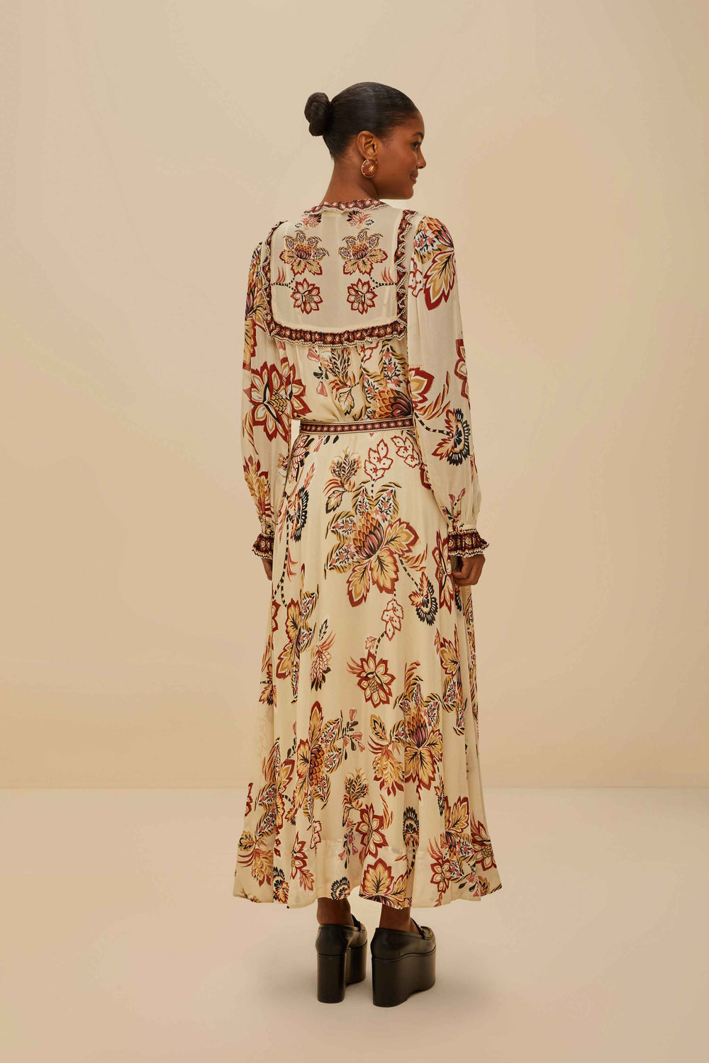 Sand Aura Floral Midi Skirt – FARM Rio