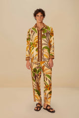 Sand Foliage Sketch LENZING™ ECOVERO™ Euroflax™ Shirt – FARM Rio