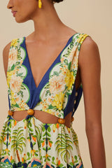 Amazon Garden Cream Midi Dress – FARM Rio