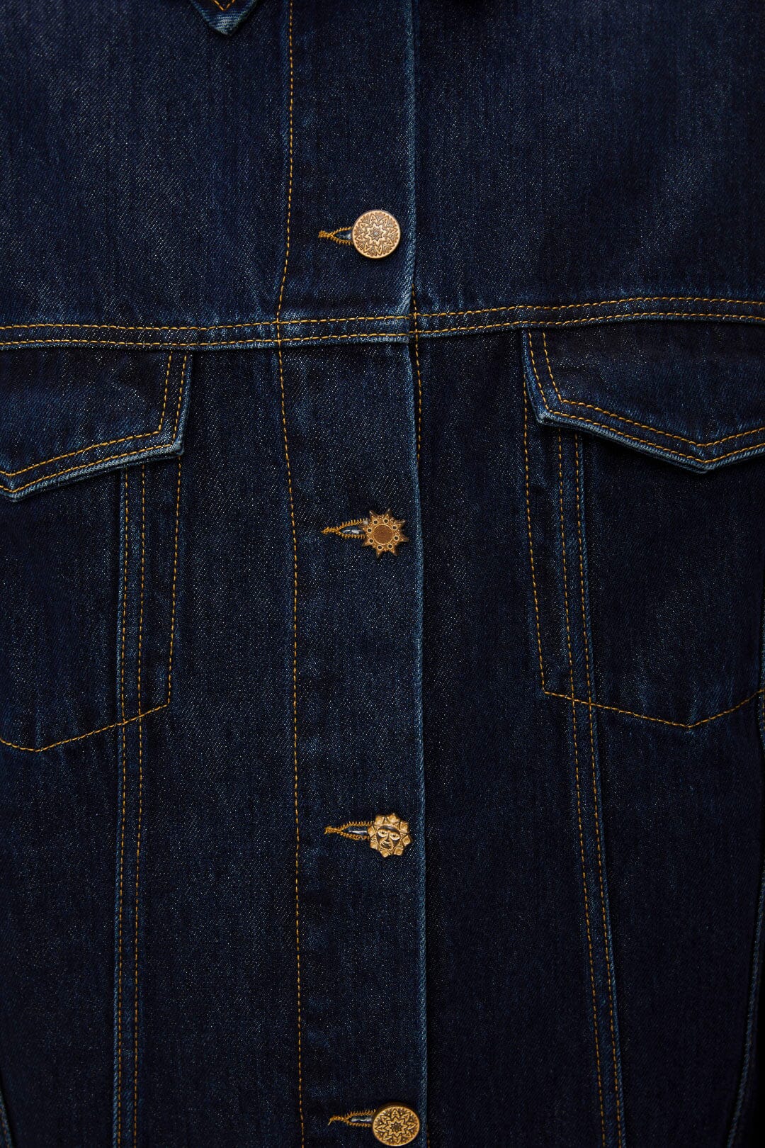Dark Denim Buttoned Jacket – FARM Rio