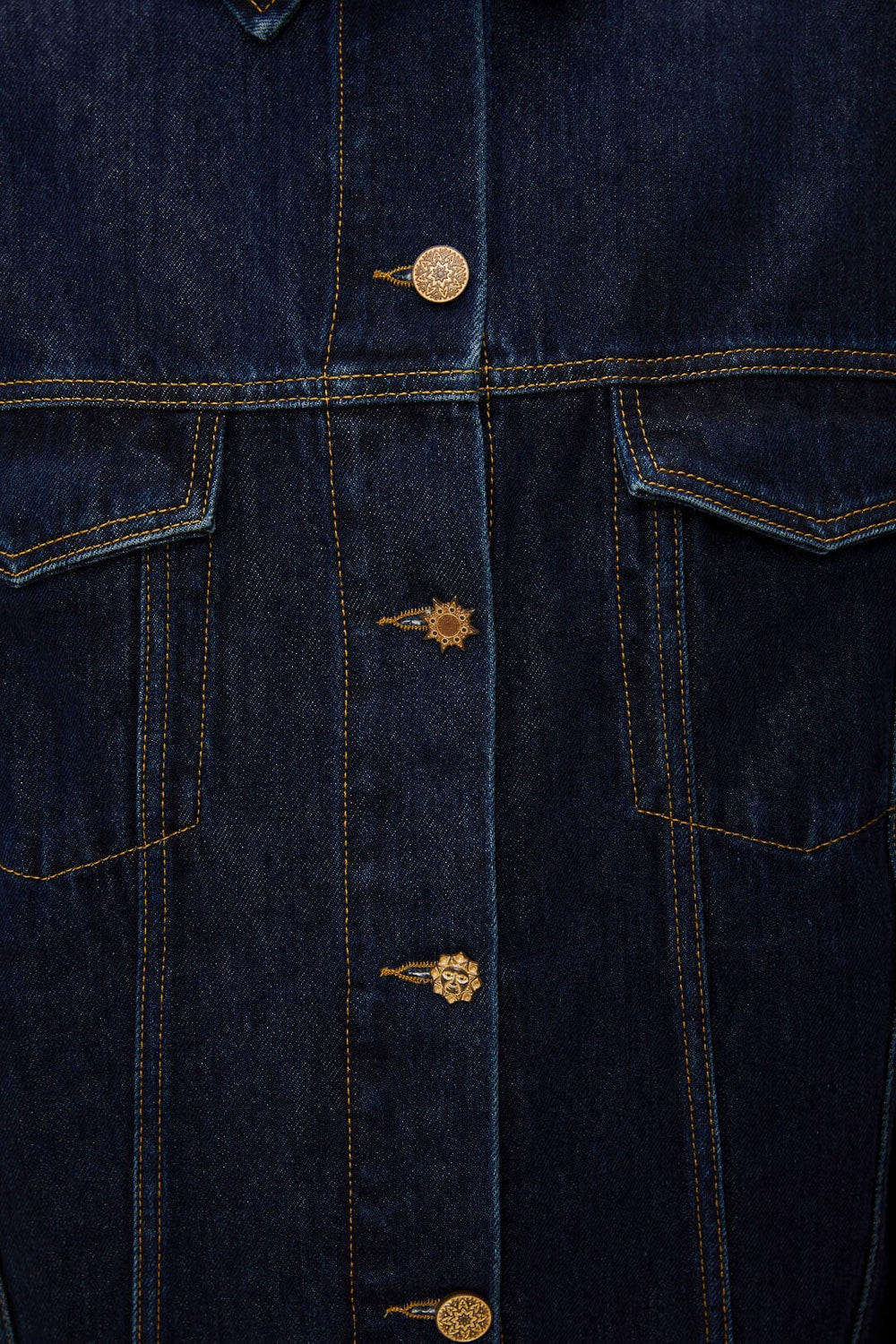 Dark Denim Buttoned Jacket – FARM Rio