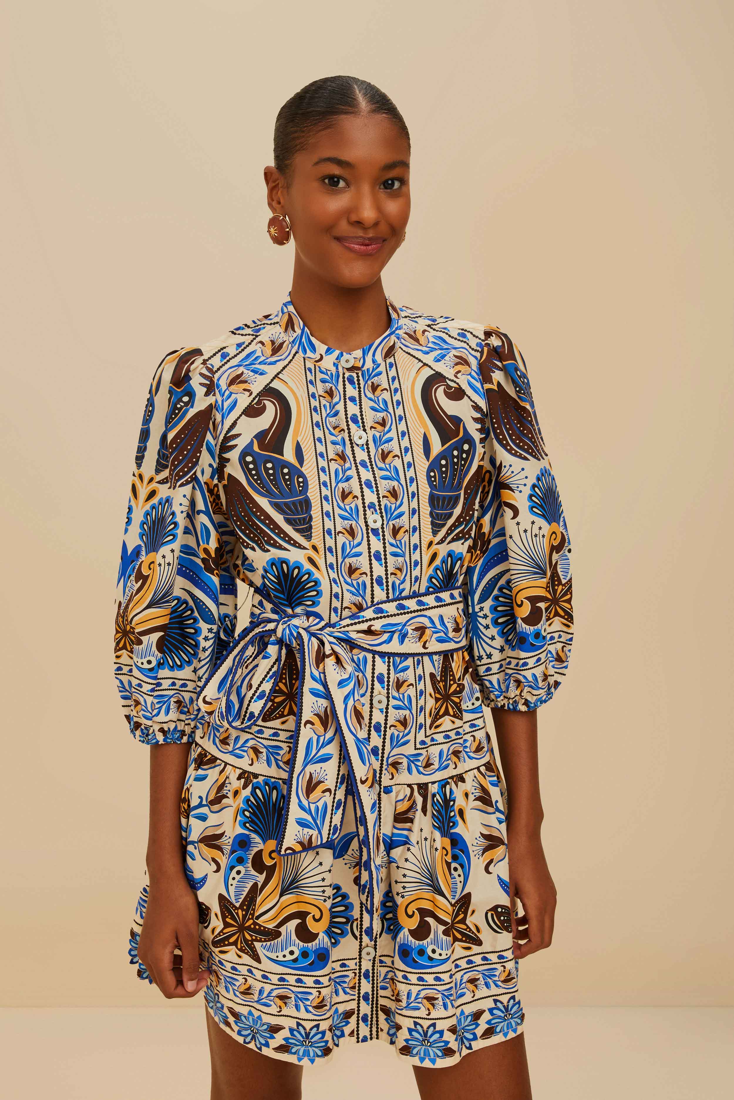 Sand Nature Land Organic Cotton Mini Dress – FARM Rio