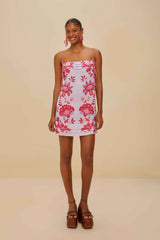 Lilac Porcelain Garden Euroflax™ Premium Linen Mini Dress – FARM Rio