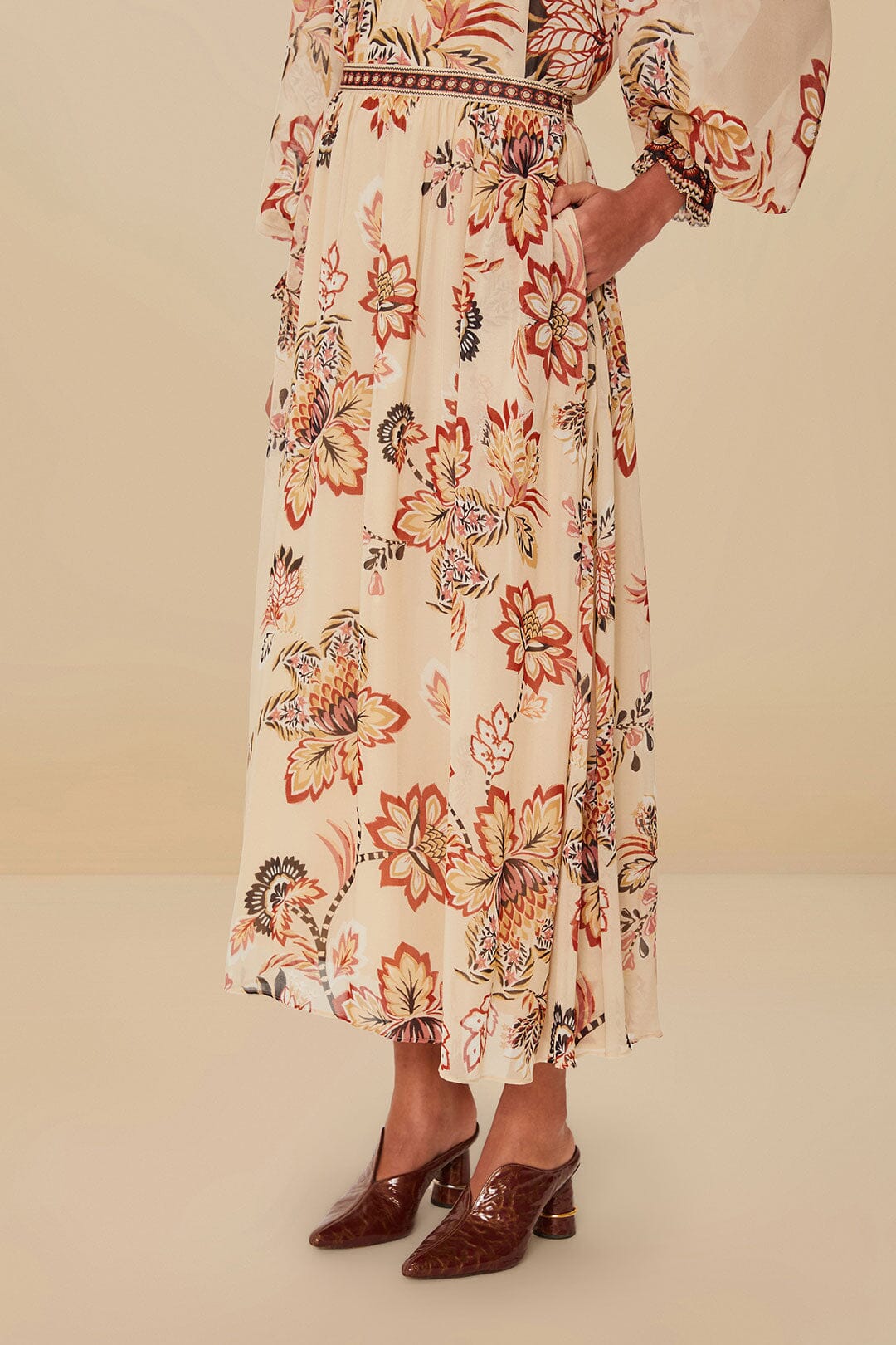 Sand Aura Floral Blouse