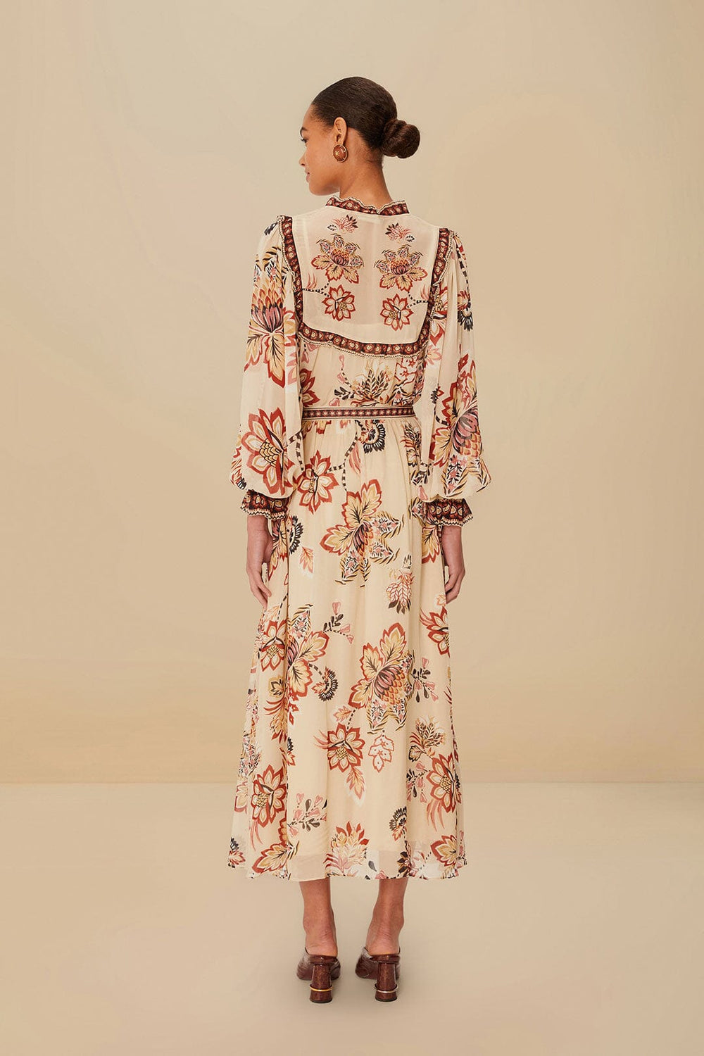 Sand Aura Floral Blouse