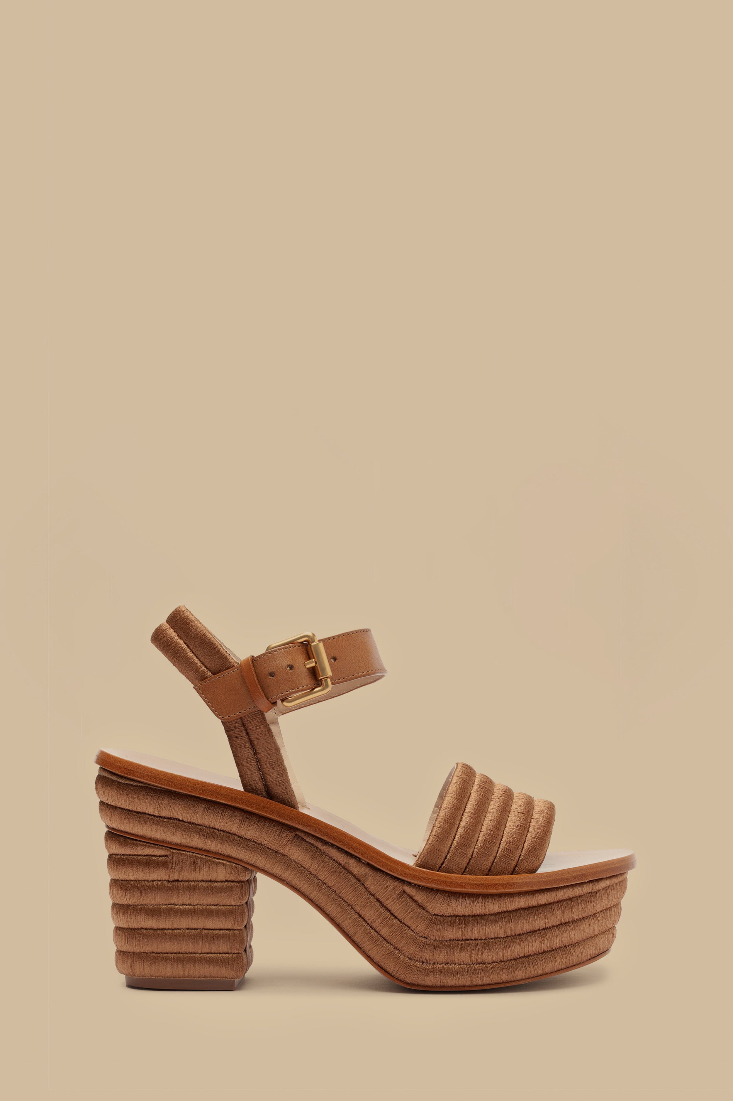 Tan Embroidered Platform Sandal – FARM Rio