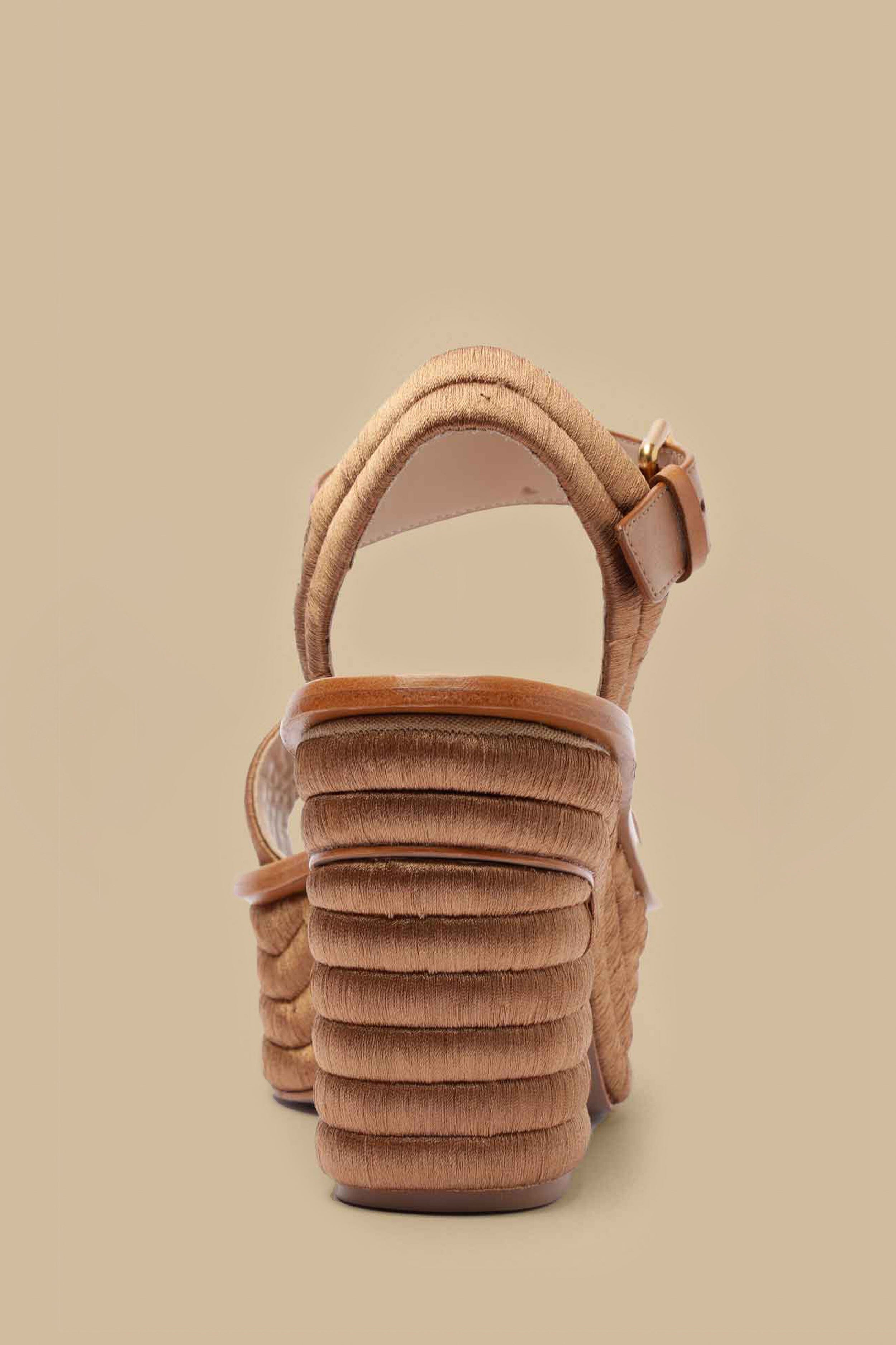 Tan Embroidered Platform Sandal – FARM Rio