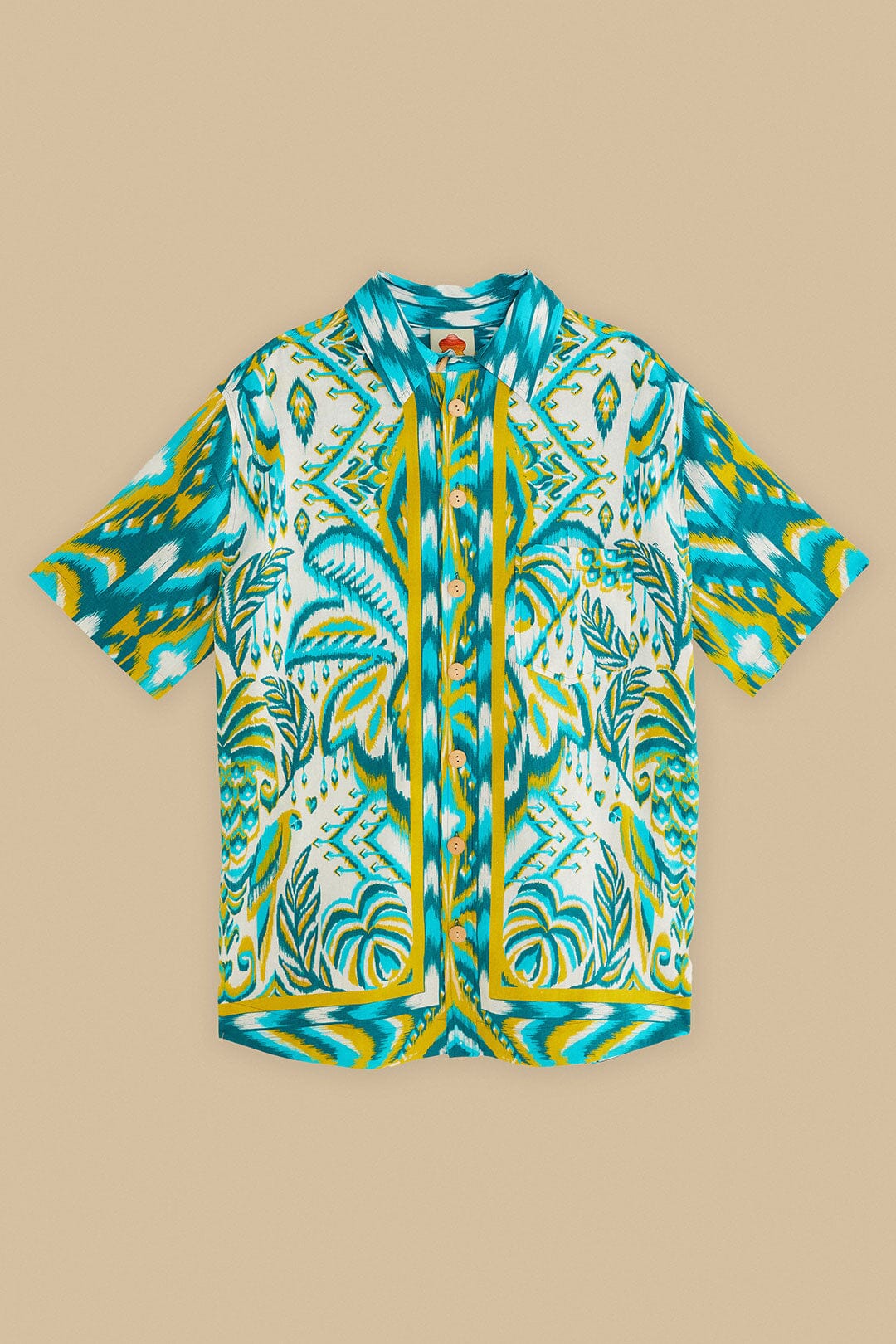 Sand Tropical Tapestry LENZING™ ECOVERO™ Euroflax™ Shirt – FARM Rio