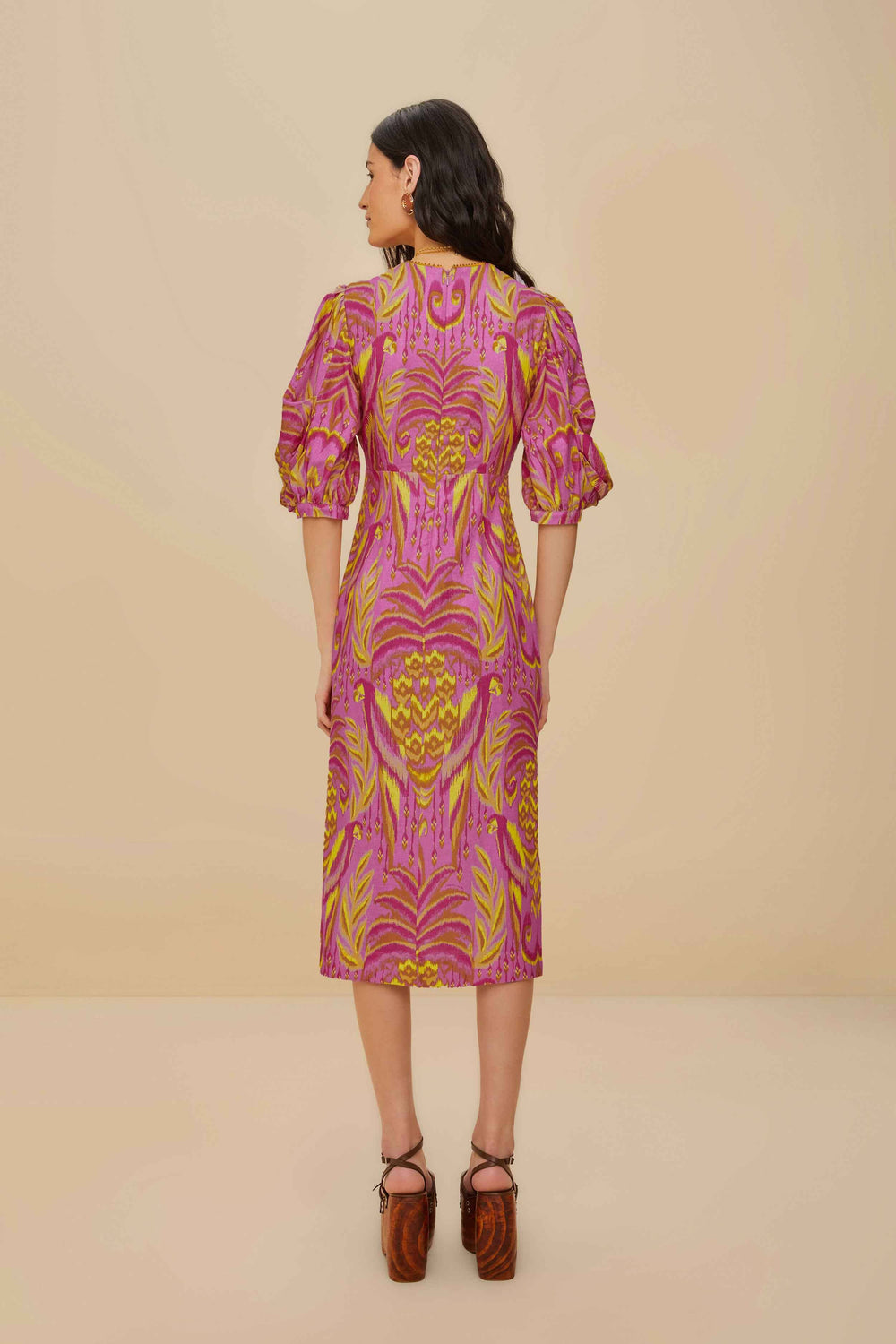 Pineapple Tapestry Pink Midi Dress – FARM Rio