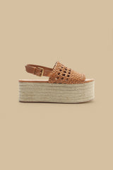 Tan Woven Flatform Sandal – FARM Rio
