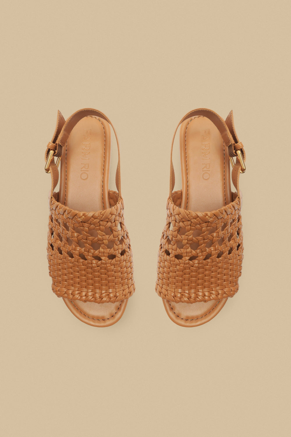 Tan Woven Flatform Sandal – FARM Rio