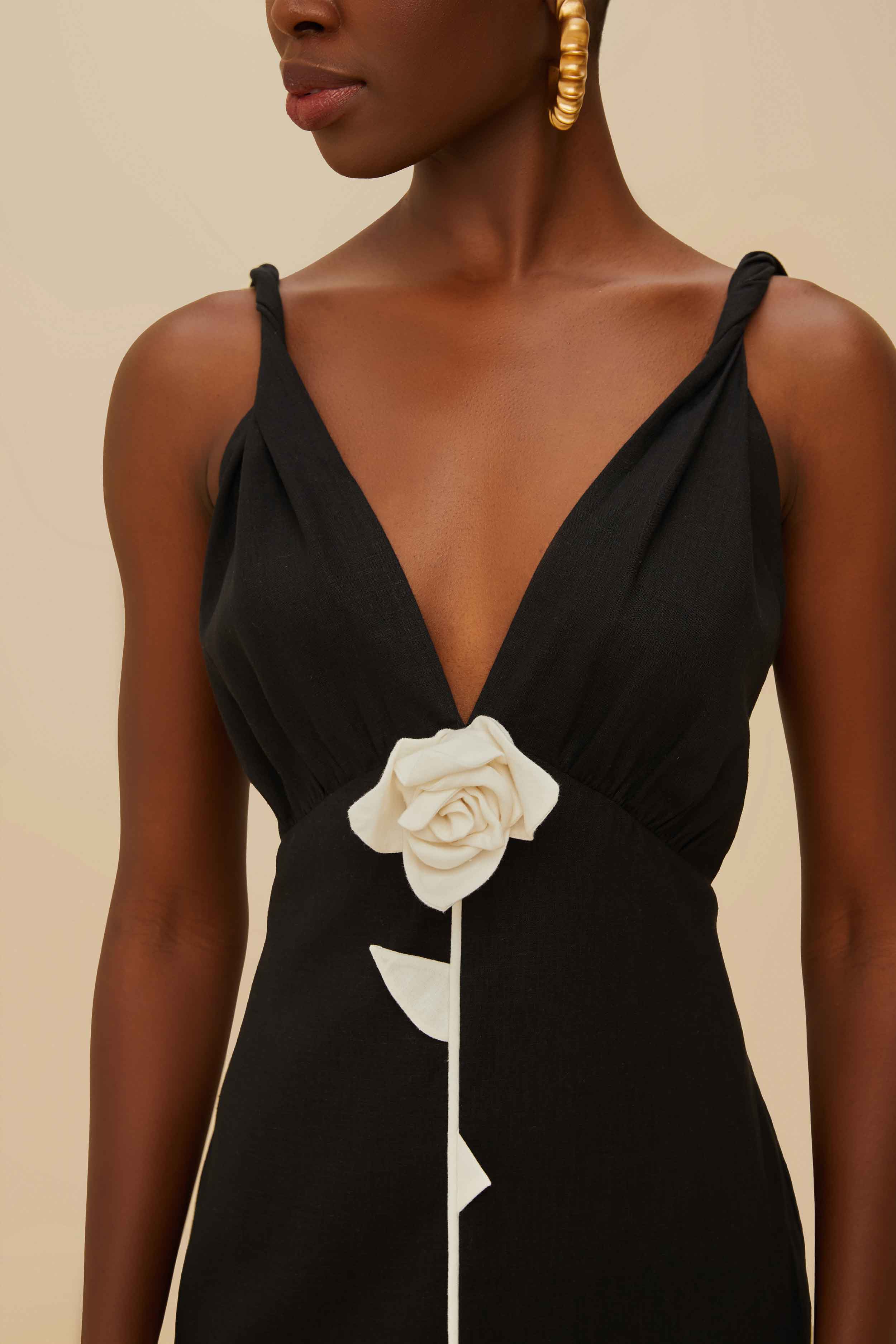 Black And White Rose LENZING™ ECOVERO™ Euroflax™ Mini Dress – FARM Rio