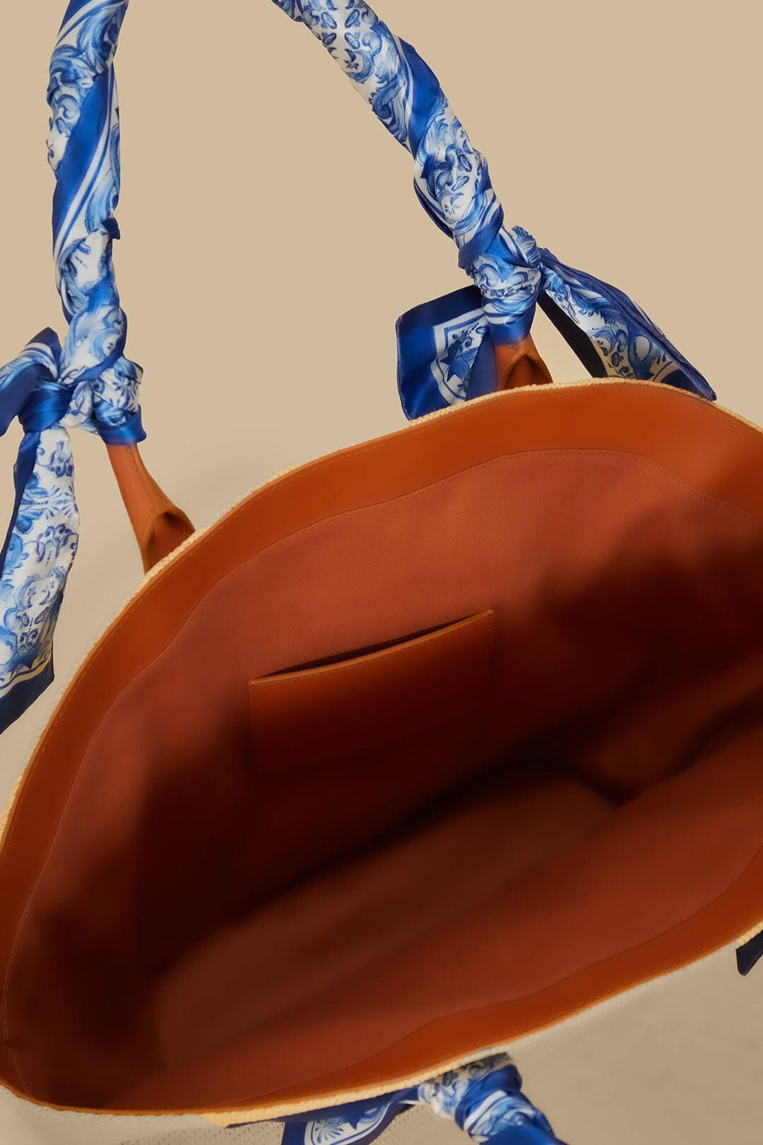 Blue Garden Tiles Raffia Shell Tote – FARM Rio