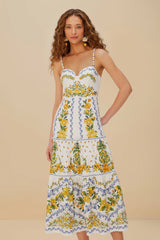 Off-White Sicily Organic Cotton Midi Dress – FARM Rio