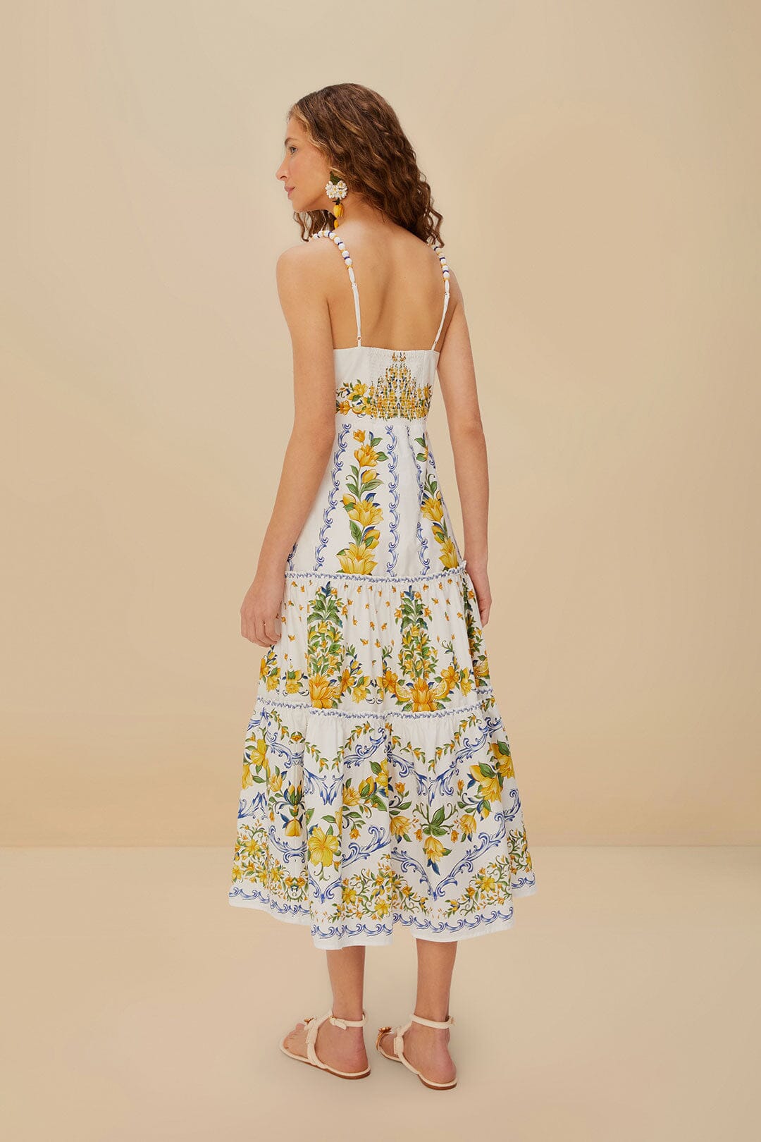 Off-White Sicily Organic Cotton Midi Dress – FARM Rio