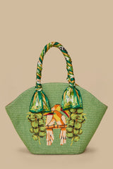 Green Coconut Toucan Raffia Shell Tote – FARM Rio