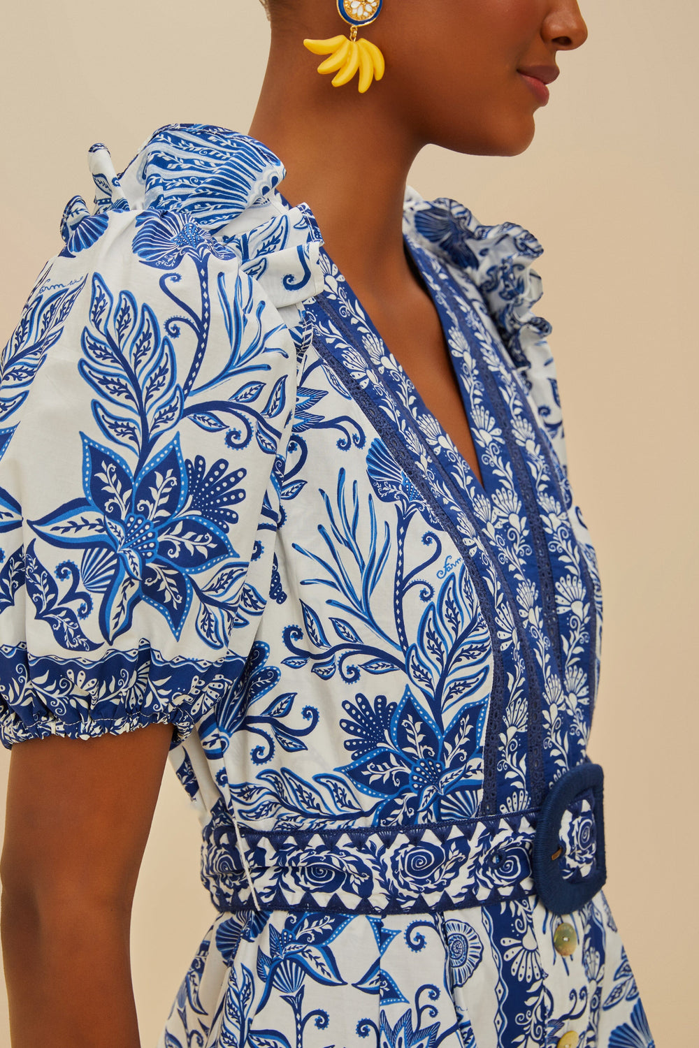 Off-White Shell Garden Organic Cotton Romper – FARM Rio