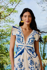 Off-White Porcelain Garden Butterlfy LENZING™ ECOVERO™ Euroflax™ Midi – FARM Rio