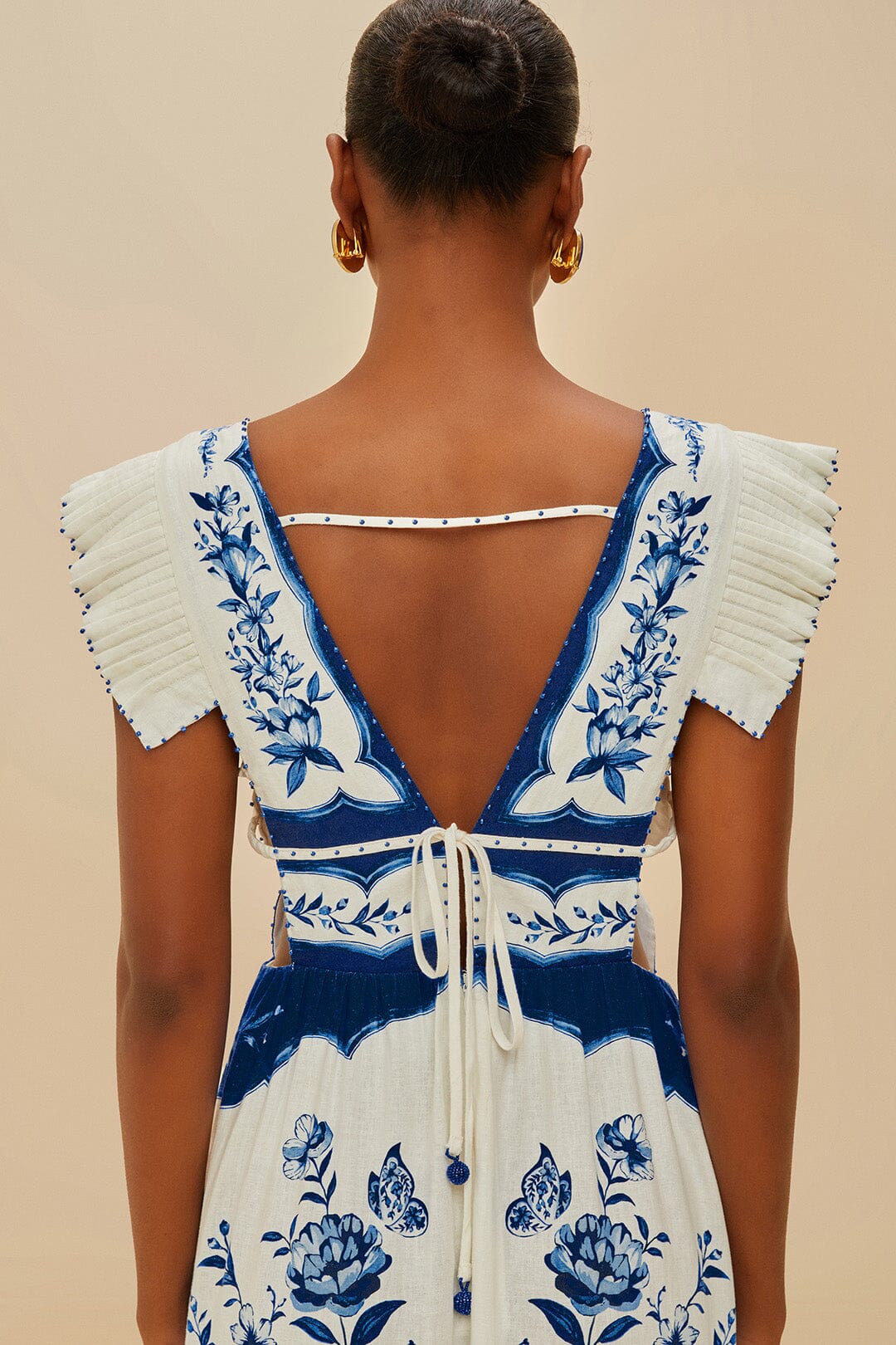 Off-White Porcelain Garden Butterlfy LENZING™ ECOVERO™ Euroflax™ Midi – FARM Rio