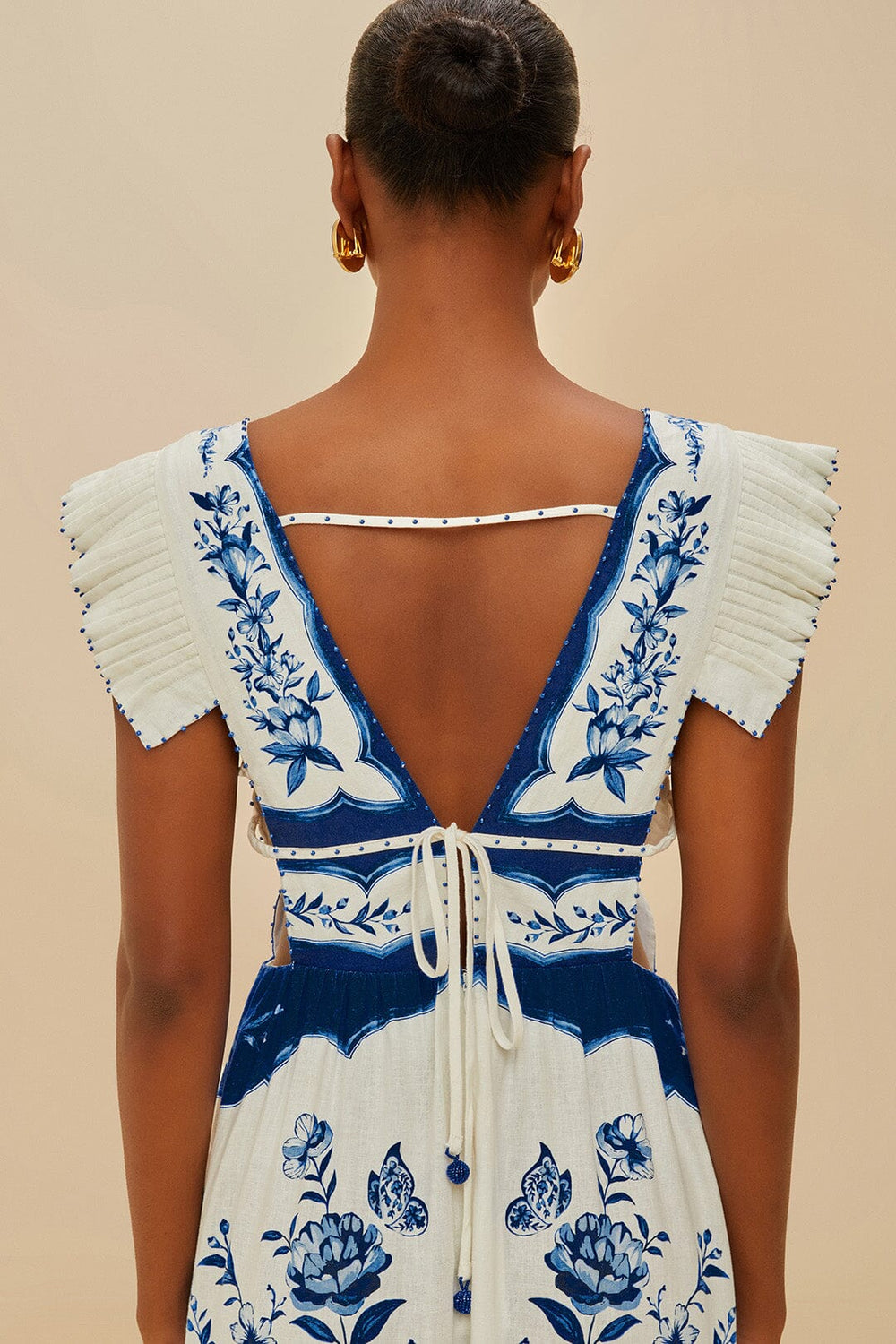 Off-White Porcelain Garden Butterlfy LENZING™ ECOVERO™ Euroflax™ Midi – FARM Rio