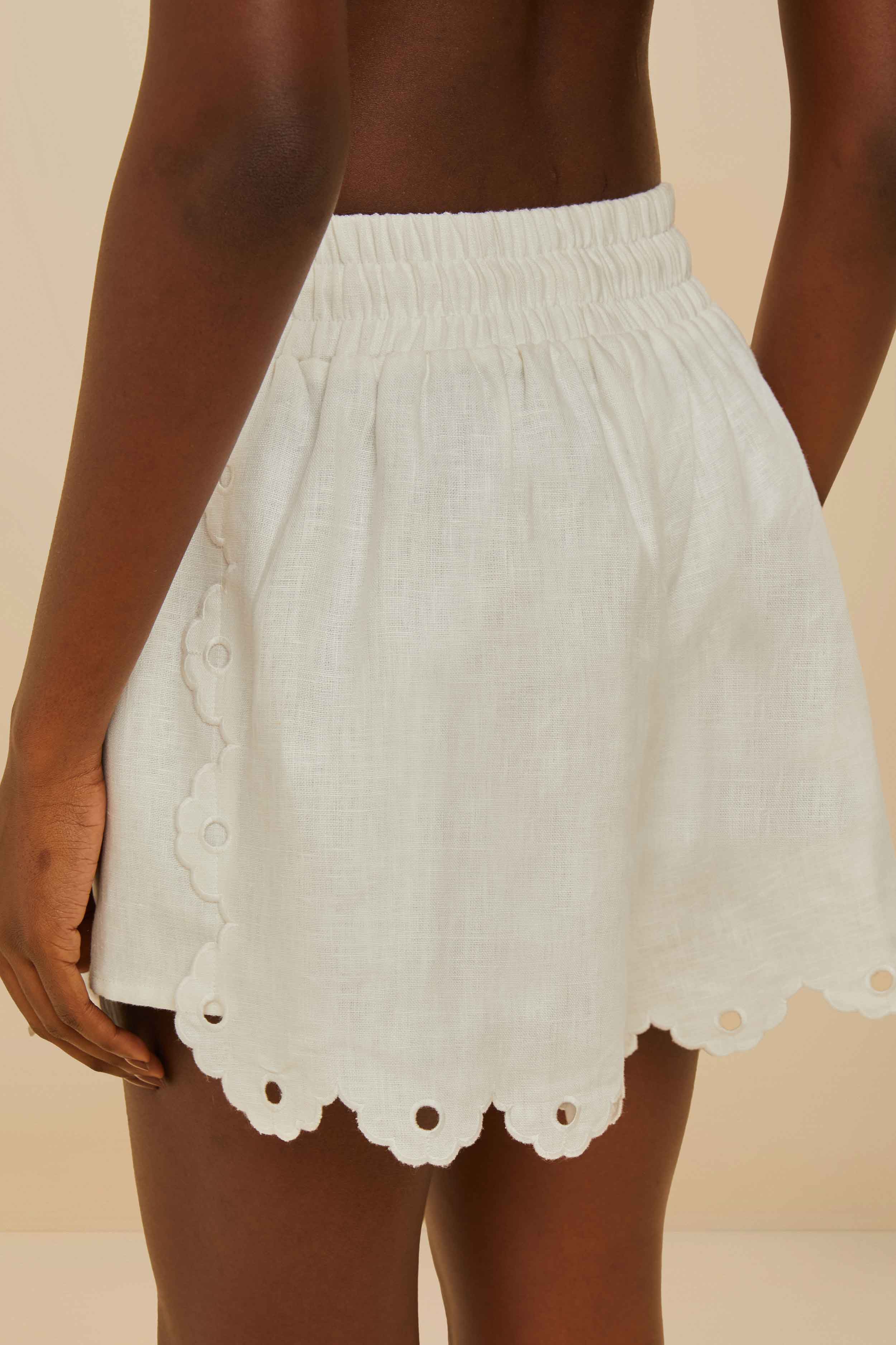 Off-White Flowers Richelieu Euroflax™ Premium Linen Shorts – FARM Rio