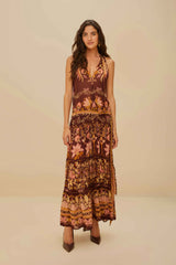 Burgundy Bella Maxi Dress – FARM Rio