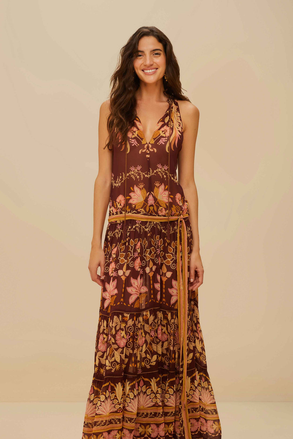 Burgundy Bella Maxi Dress – FARM Rio