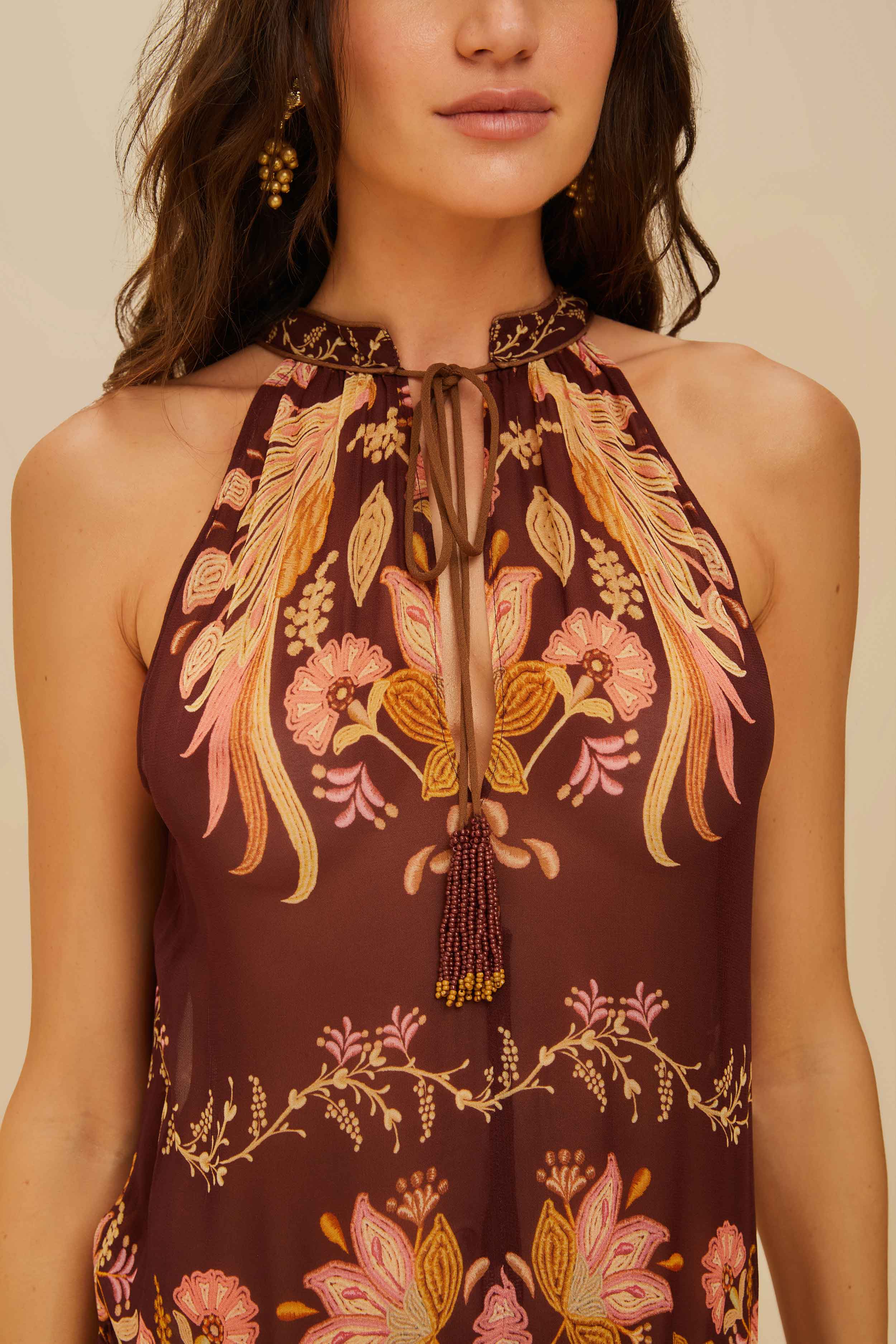 Burgundy Bella Maxi Dress – FARM Rio