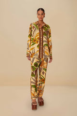 Sand Foliage Sketch LENZING™ ECOVERO™ Euroflax™ Pants – FARM Rio