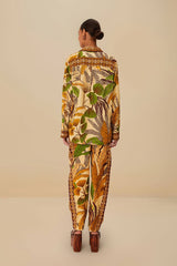 Sand Foliage Sketch LENZING™ ECOVERO™ Euroflax™ Pants – FARM Rio