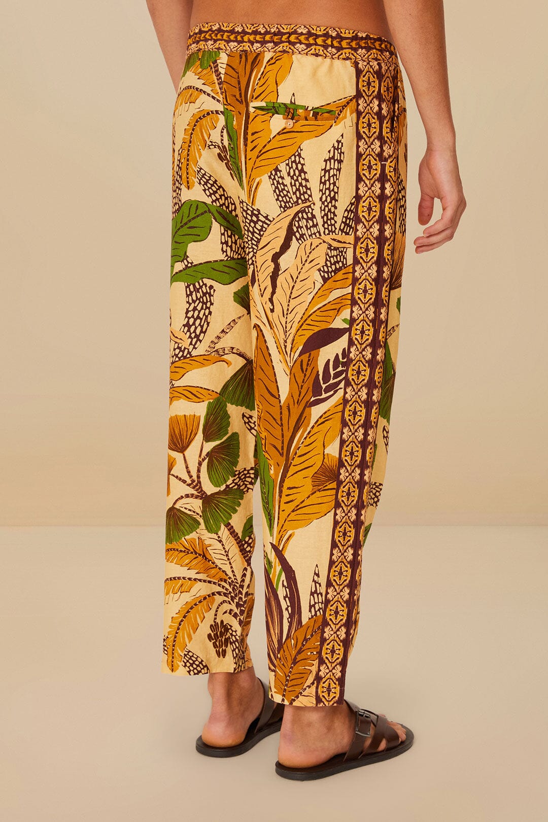 Sand Foliage Sketch LENZING™ ECOVERO™ Euroflax™ Pants – FARM Rio