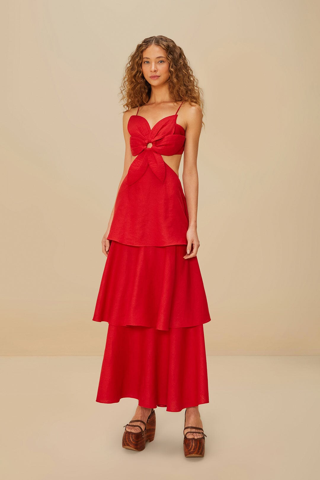 Red Flower LENZING™ ECOVERO™ Euroflax™ Maxi Dress – FARM Rio
