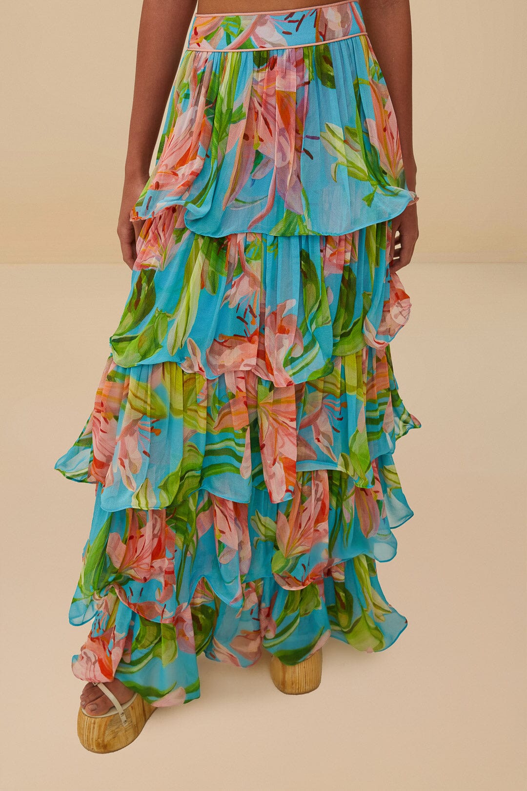 Blue Lily Bloom Maxi Skirt – FARM Rio