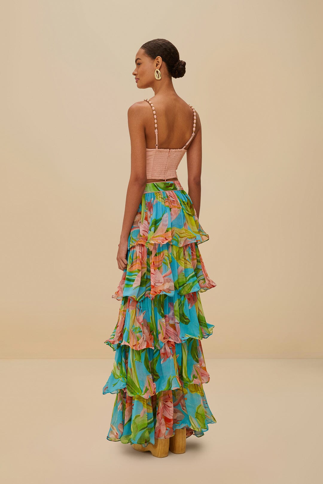 Blue Lily Bloom Maxi Skirt – FARM Rio