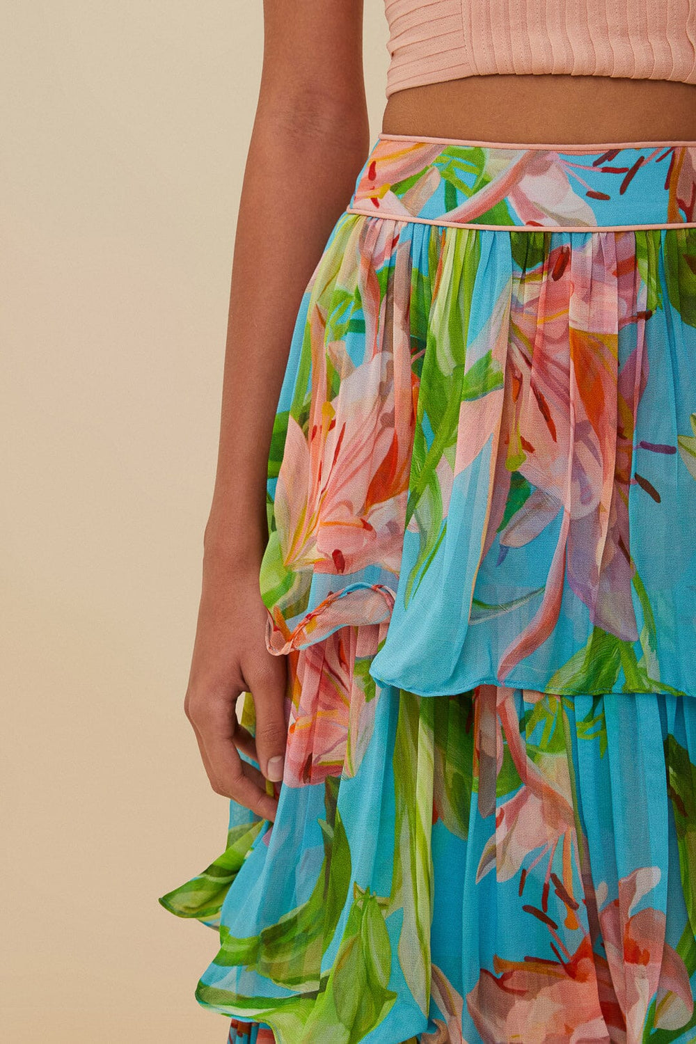 Blue Lily Bloom Maxi Skirt – FARM Rio