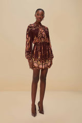 Burgundy Bella Knotted Neckline Mini Dress – FARM Rio