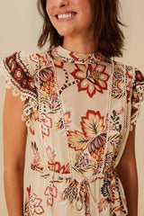 Sand Aura Floral Mini Dress – FARM Rio