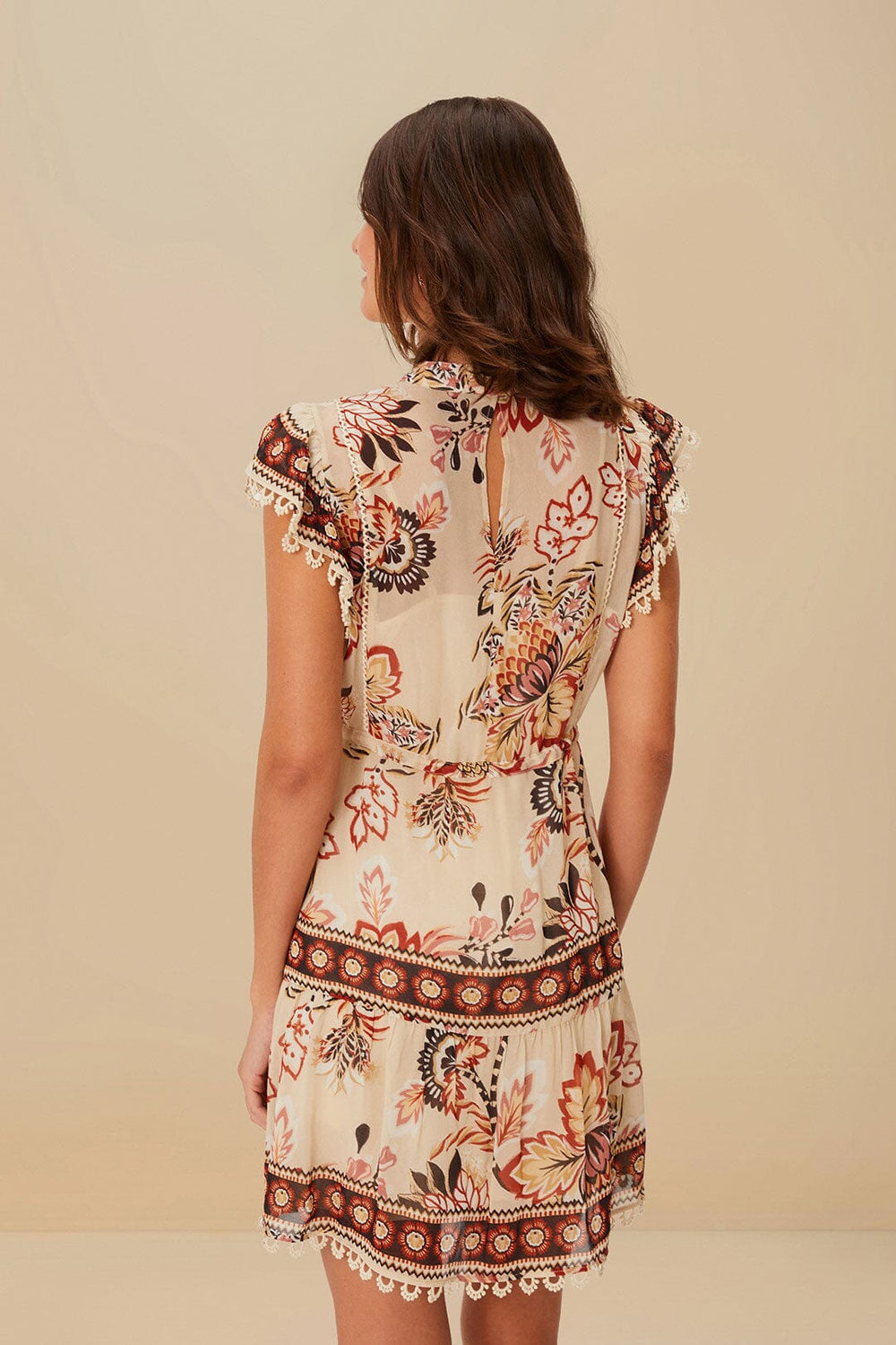 Sand Aura Floral Mini Dress – FARM Rio