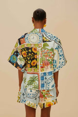 Multicolor Latin Trip Scarves Euroflax™ Premium Linen Shorts – FARM Rio