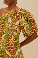 Green Pineapple Tapestry LENZING™ ECOVERO™ Euroflax™ Mini Dress – FARM Rio