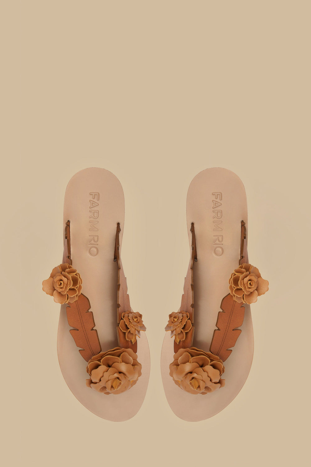 Tan Blooming Flat Sandal – FARM Rio