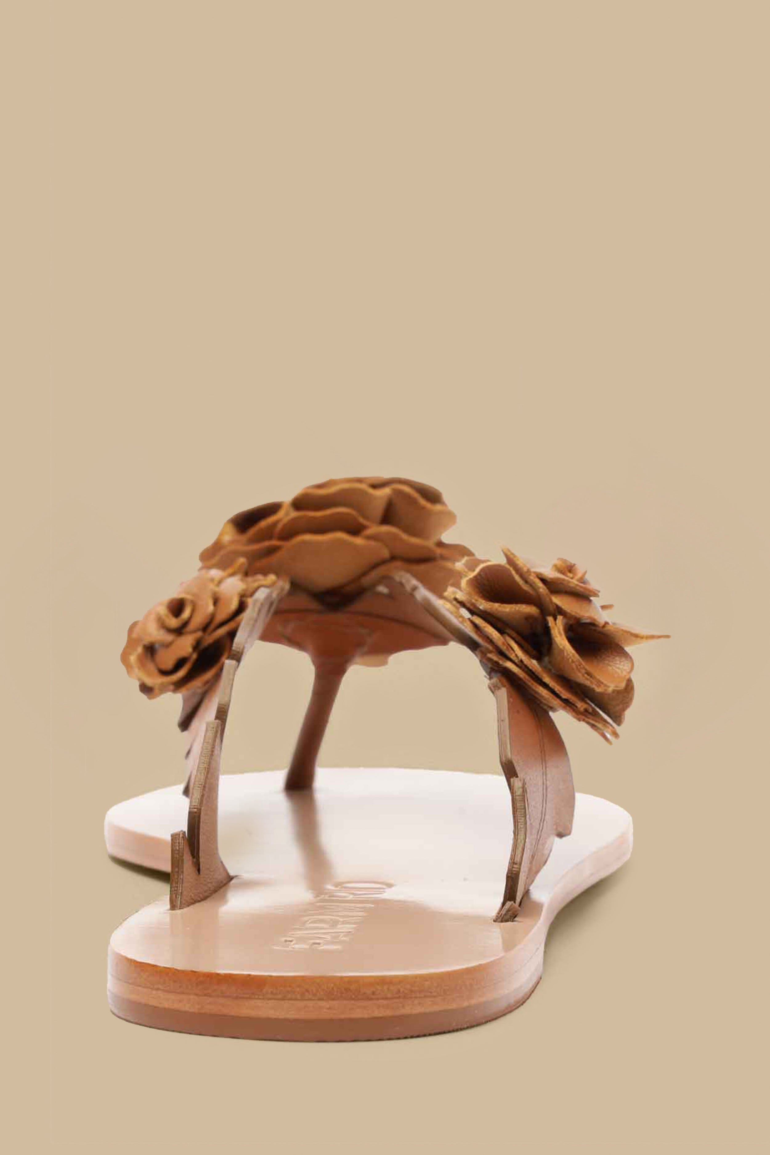 Tan Blooming Flat Sandal – FARM Rio