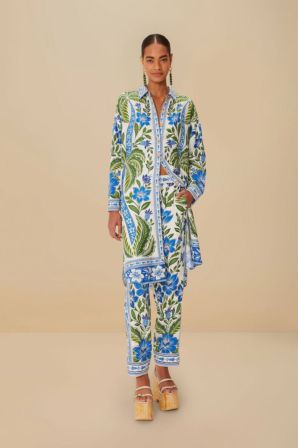 Off-White Tropicance LENZING™ ECOVERO™ Euroflax™ Chemise – FARM Rio