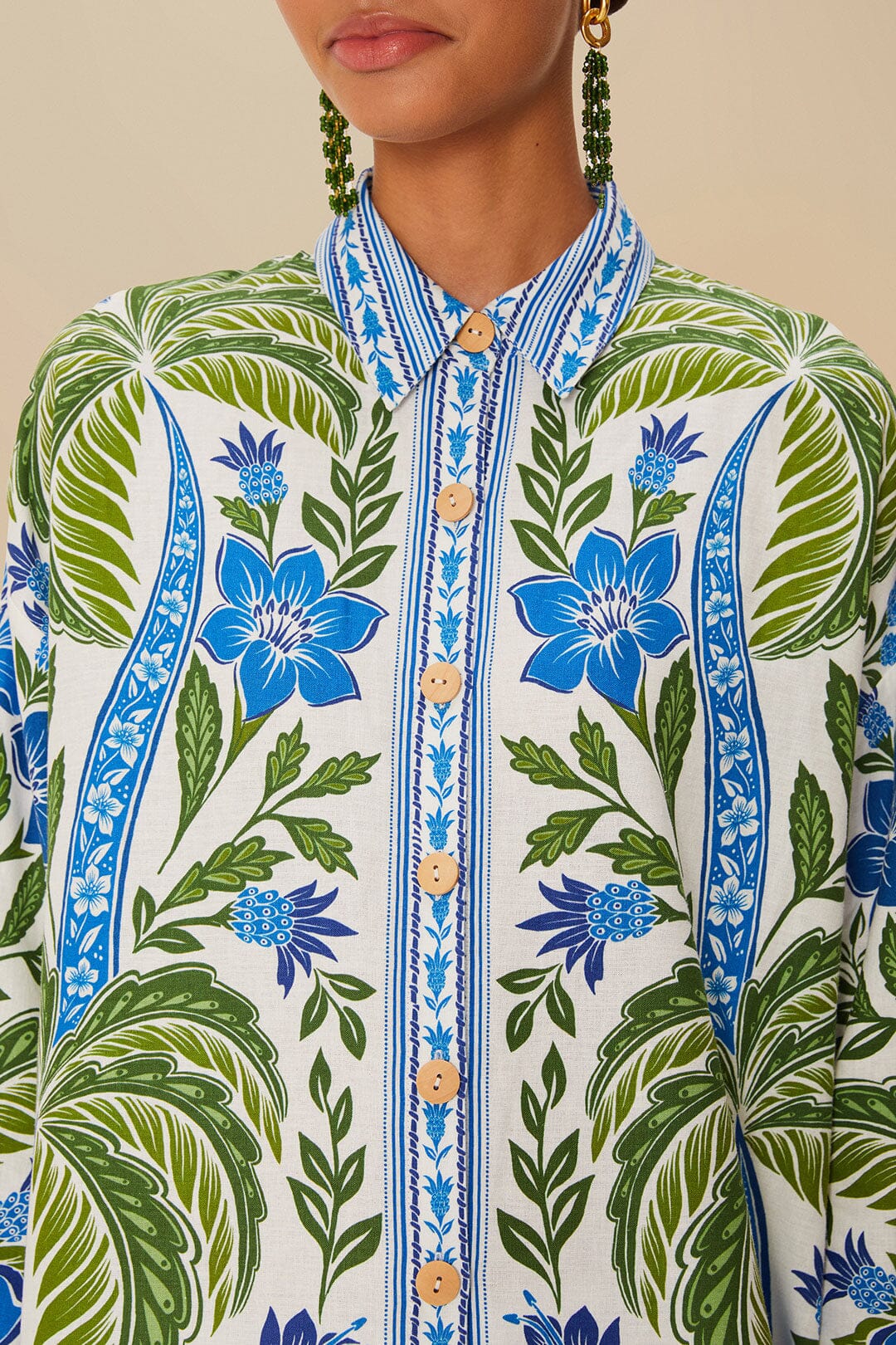 Off-White Tropicance LENZING™ ECOVERO™ Euroflax™ Chemise – FARM Rio