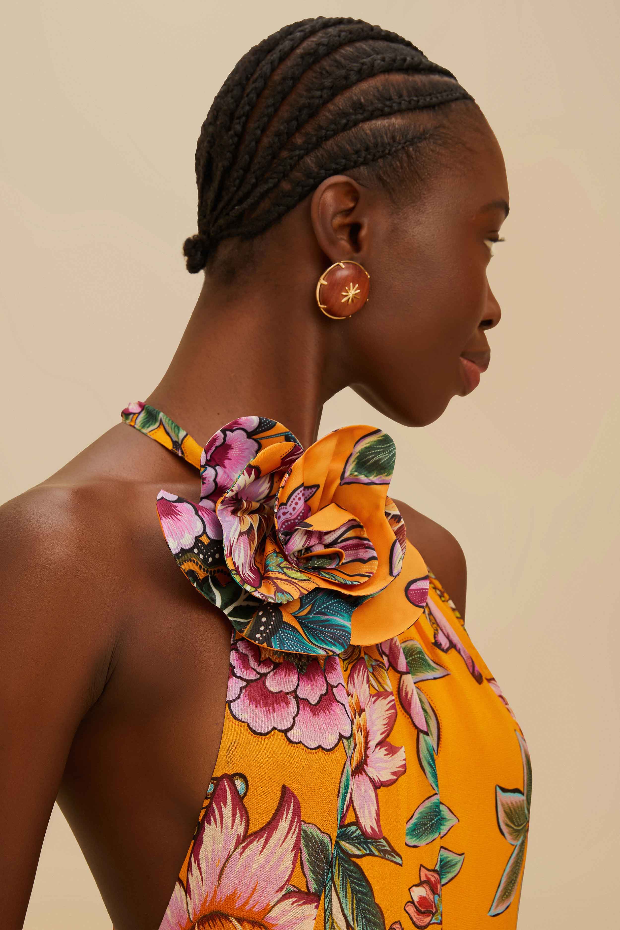 Orange Wonderful Bouquet Maxi Dress – FARM Rio