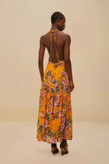 Orange Wonderful Bouquet Maxi Dress – FARM Rio