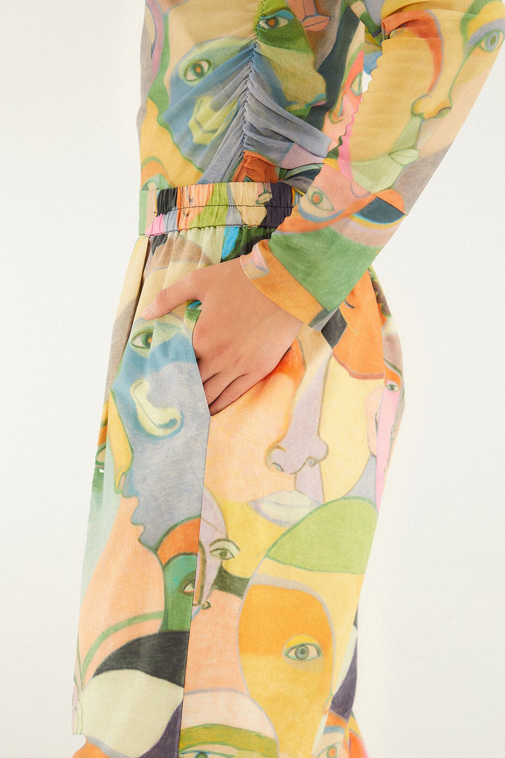 Crowded Series Drawing Organic Cotton Pants