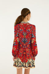 Red Winter Breeze Lenzing� Ecovero� Viscose Mini Dress