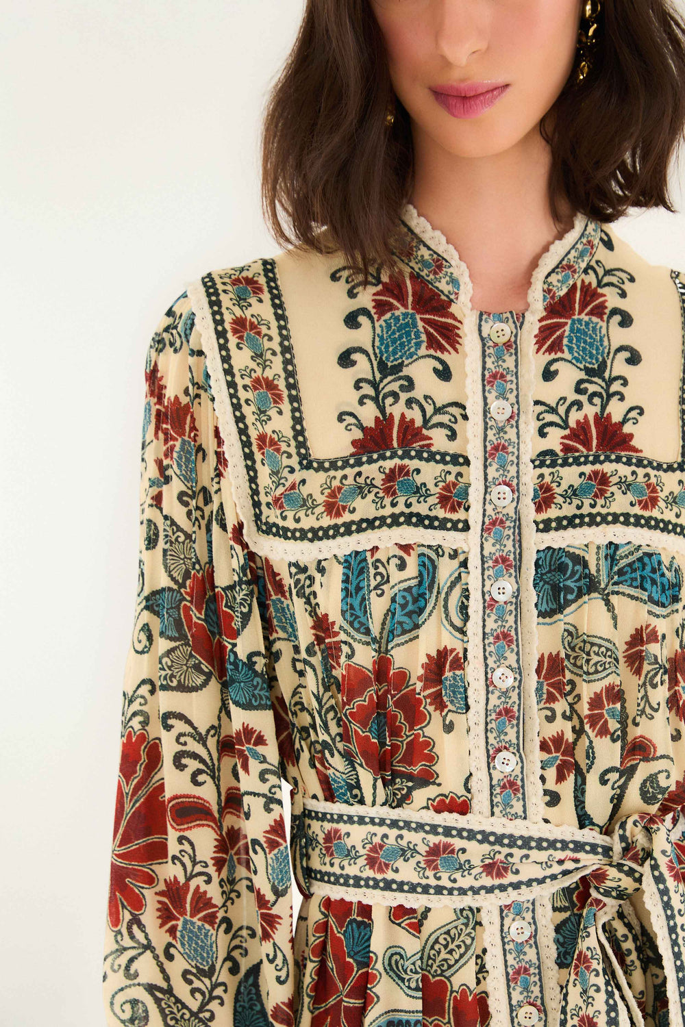 Sand Francesca Long Sleeve Mini Dress